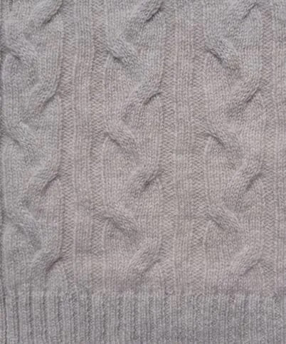 100% Cashmere Cozy Cable Knit Throw by Alashan