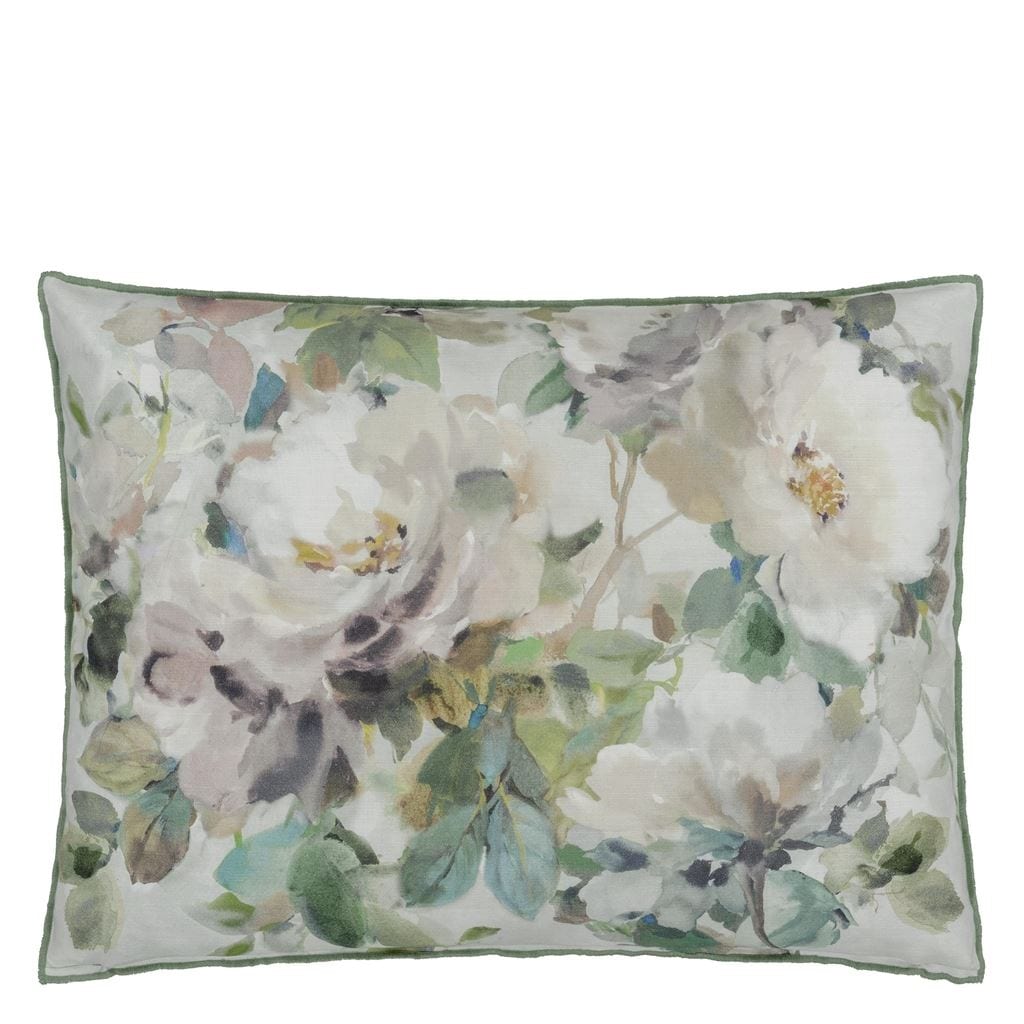 Designers Guild Thelma's Garden Celadon Cotton Decorative Pillow