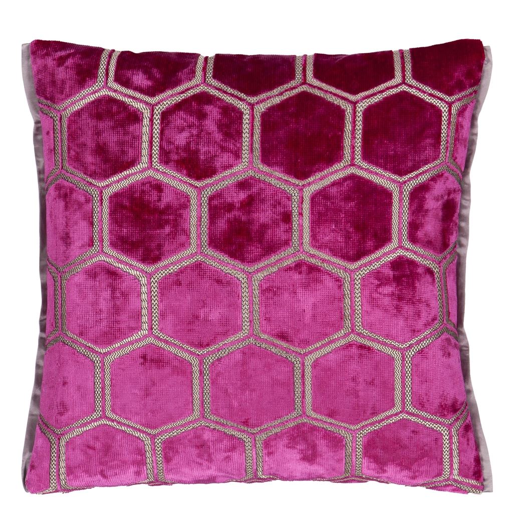 Designers Guild Manipur Fuchsia Velvet Decorative Pillow