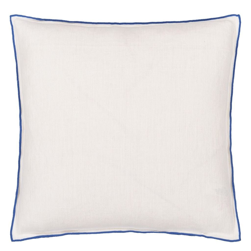 Designers Guild Brera Lino Alabaster & Cobalt Decorative Pillow