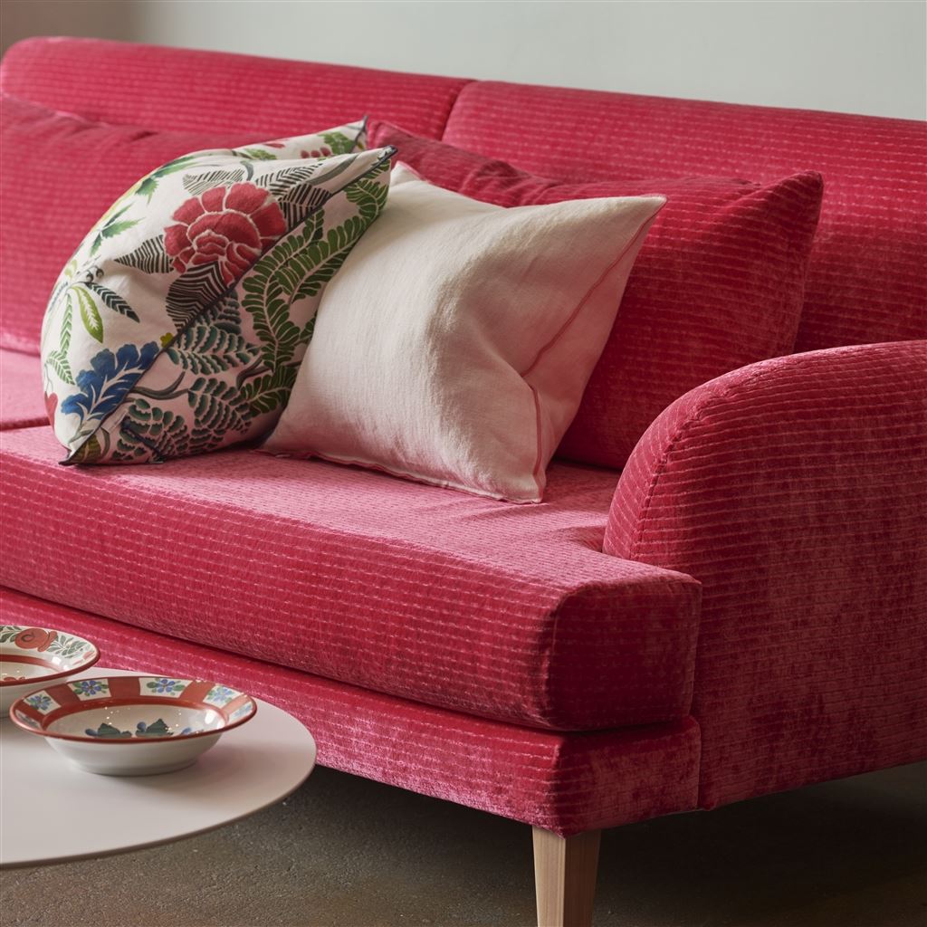 Designers Guild Brera Lino Alabaster & Fuchsia Decorative Pillow