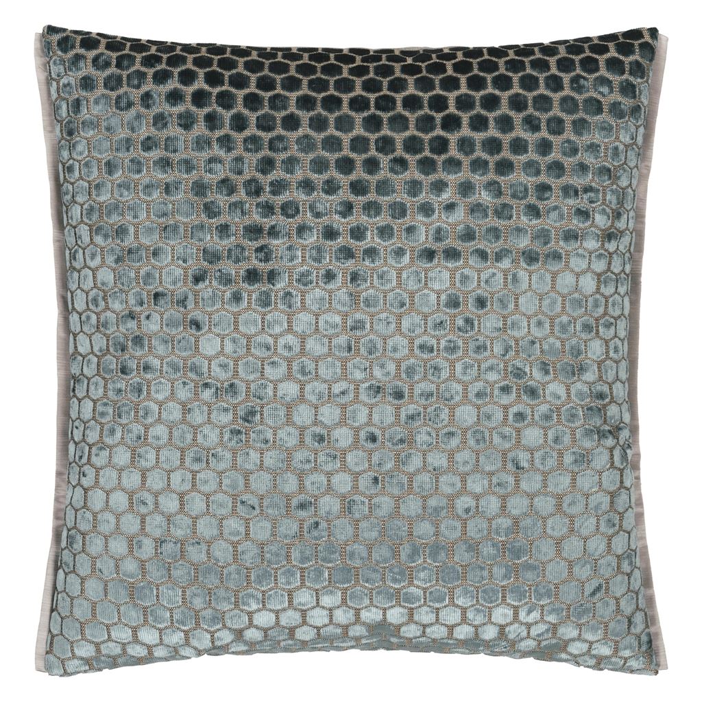 Designers Guild Jabot Moonstone Velvet Decorative Pillow