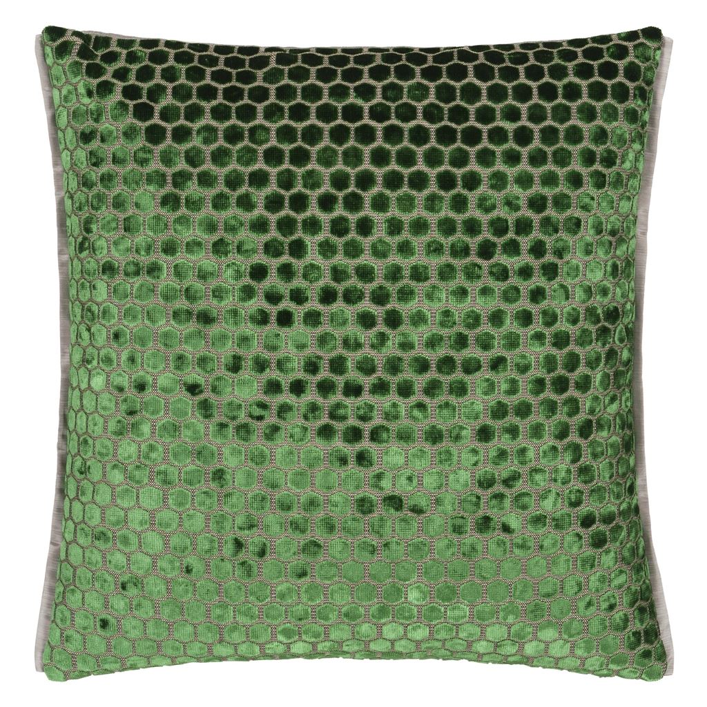 Designers Guild Jabot Emerald Velvet Decorative Pillow