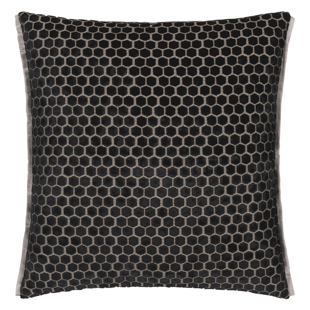 Designers Guild Jabot Noir Velvet Decorative Pillow