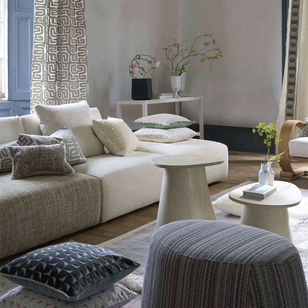 Marquise Graphite Velvet Throw Pillow by Designers Guild