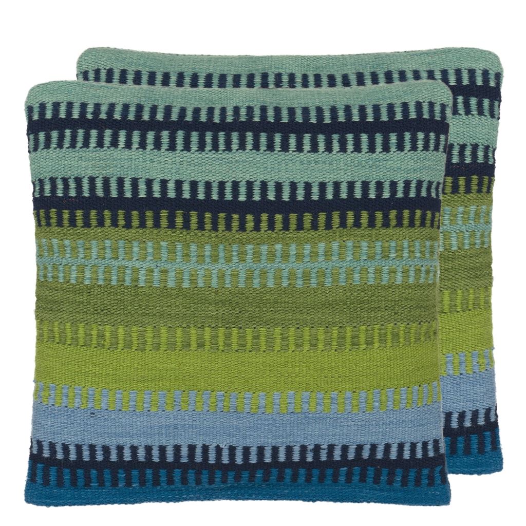 Designers Guild Muturi Cobalt Outdoor Decorative Pillow