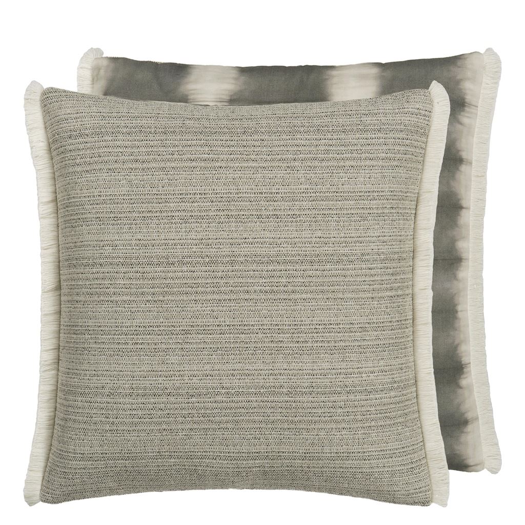 Designers Guild Grayton Graphite Outdoor Decorative Pillow