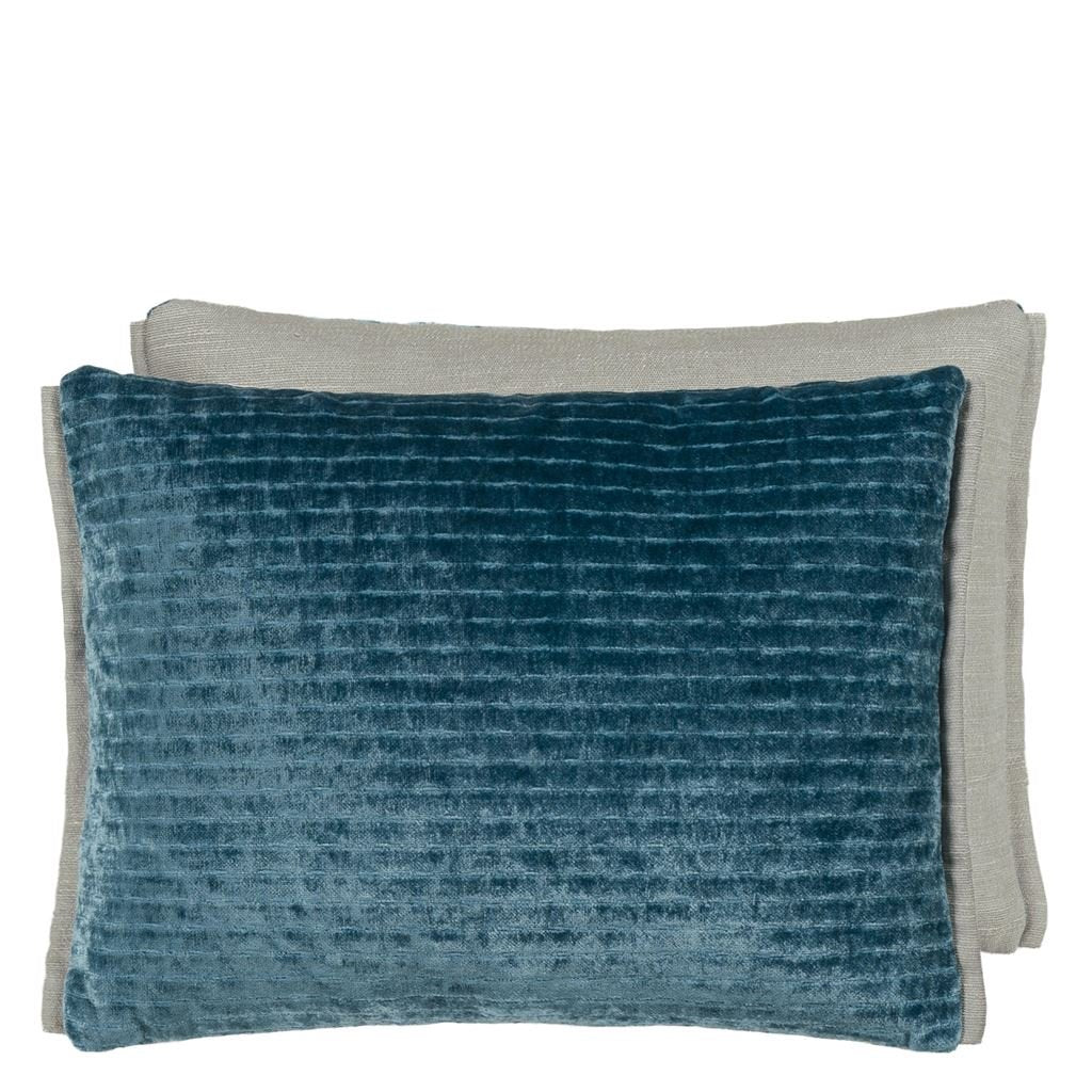 Designers Guild Mazarin Teal Velvet Decorative Pillow