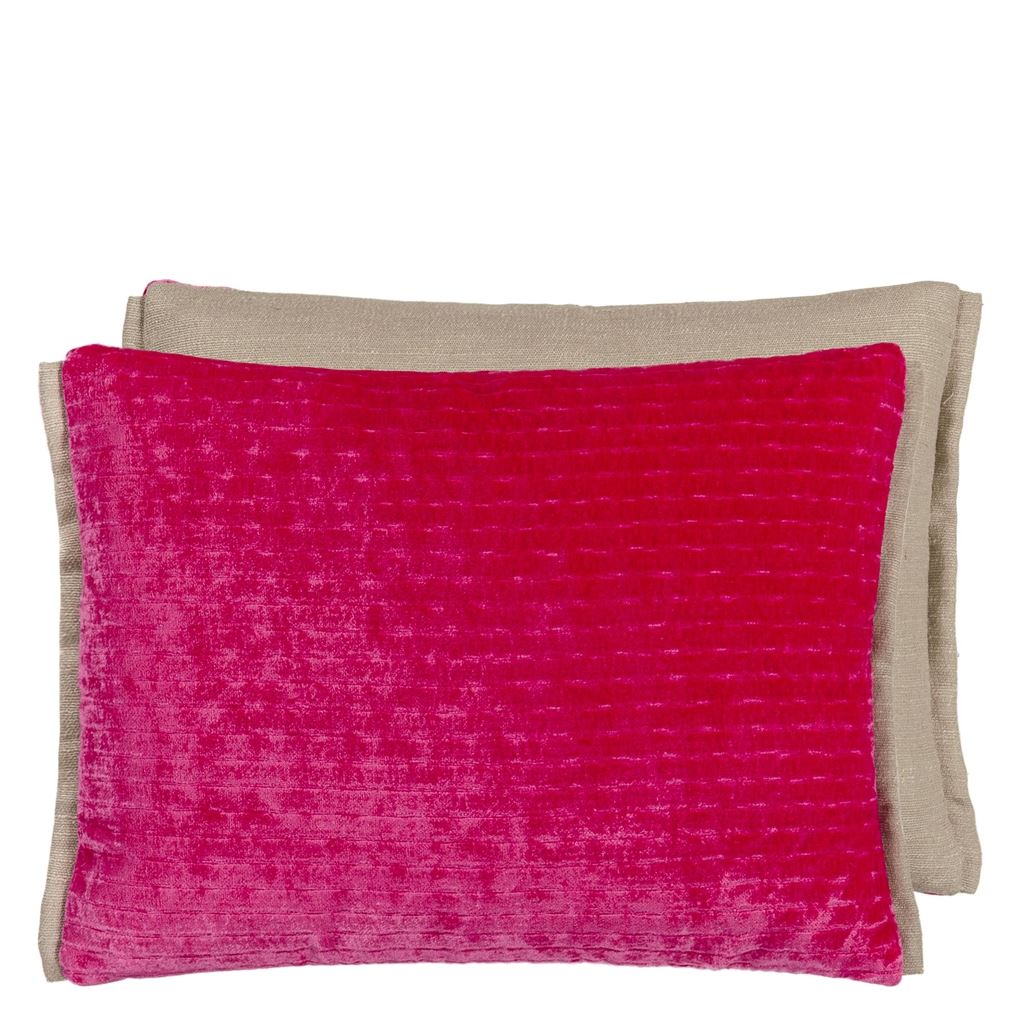 Designers Guild Mazarin Fuchsia Velvet Decorative Pillow