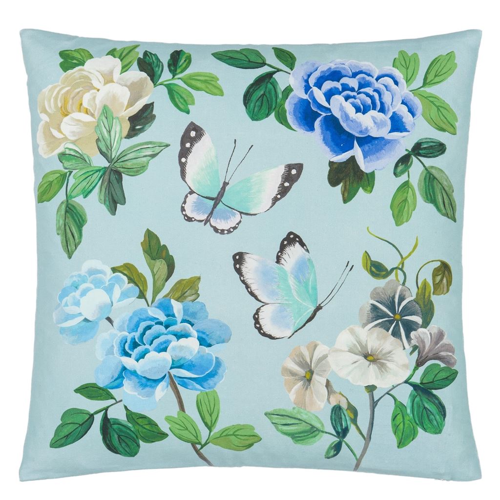 Designers Guild Miraflores Cobalt Cotton Decorative Pillow