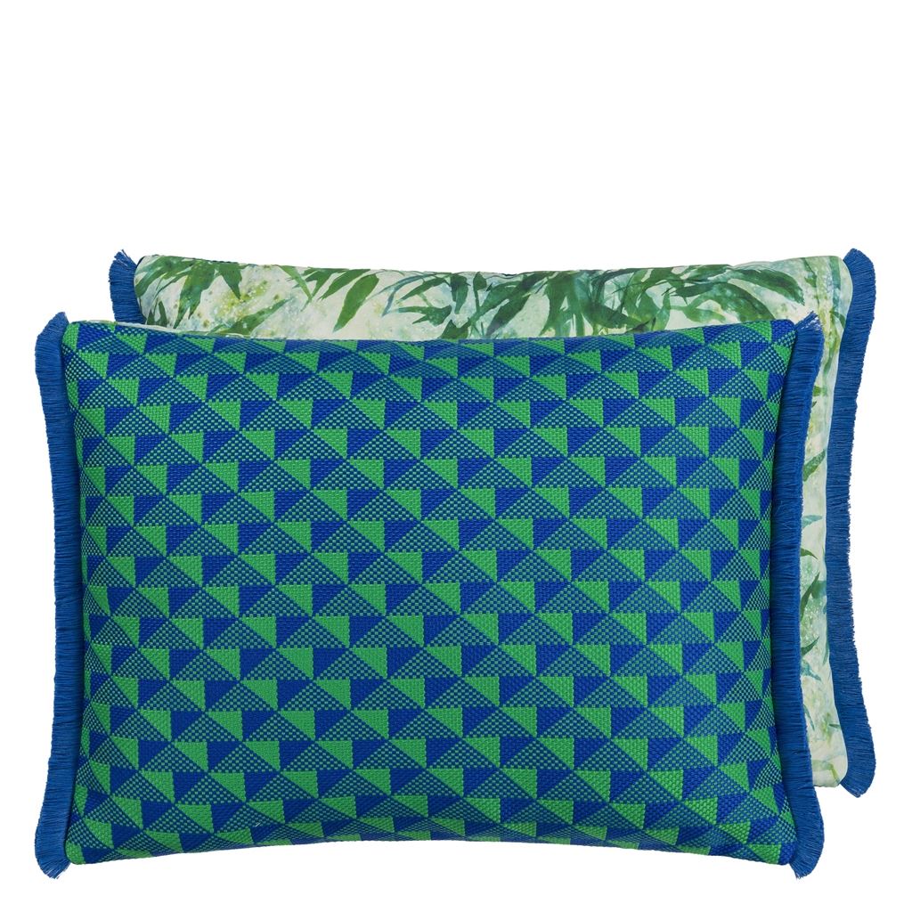 Designers Guild Tarakan Emerald Outdoor Decorative Pillow
