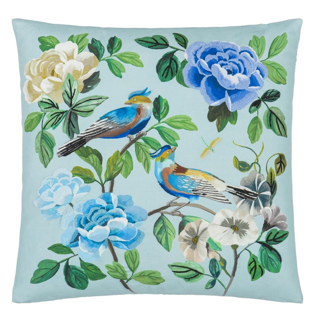 Designers Guild Miraflores Cobalt Cotton Decorative Pillow
