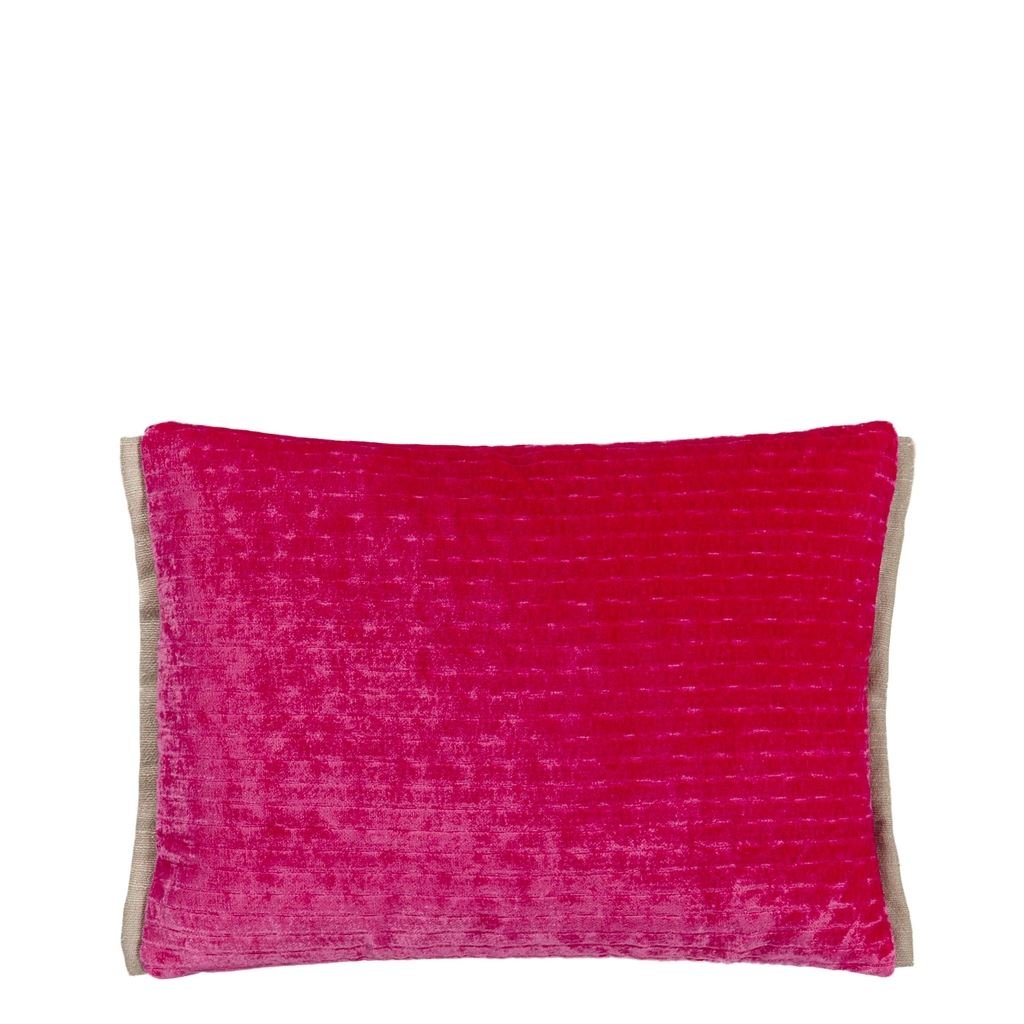Designers Guild Mazarin Fuchsia Velvet Decorative Pillow