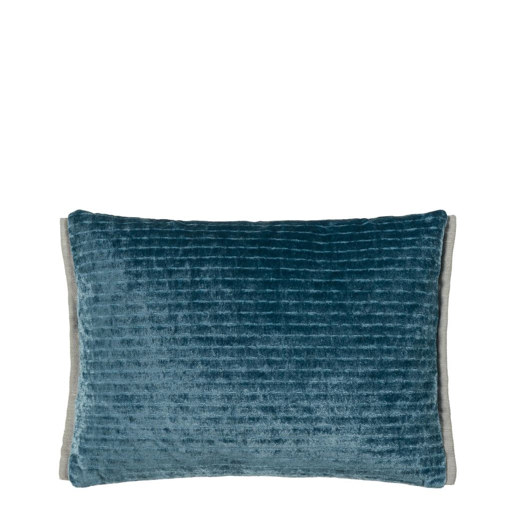 Designers Guild Mazarin Teal Velvet Decorative Pillow