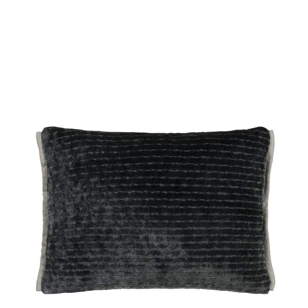 Designers Guild Mazarin Graphite Velvet Decorative Pillow