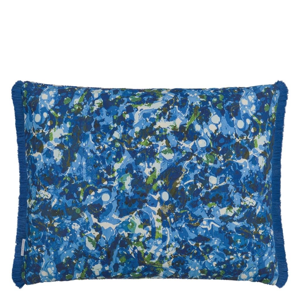 Designers Guild Tarakan Cobalt Outdoor Decorative Pillow