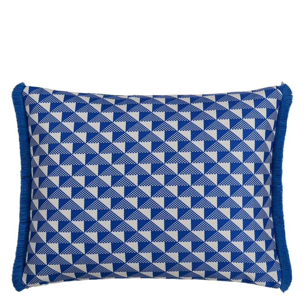 Designers Guild Tarakan Cobalt Outdoor Decorative Pillow