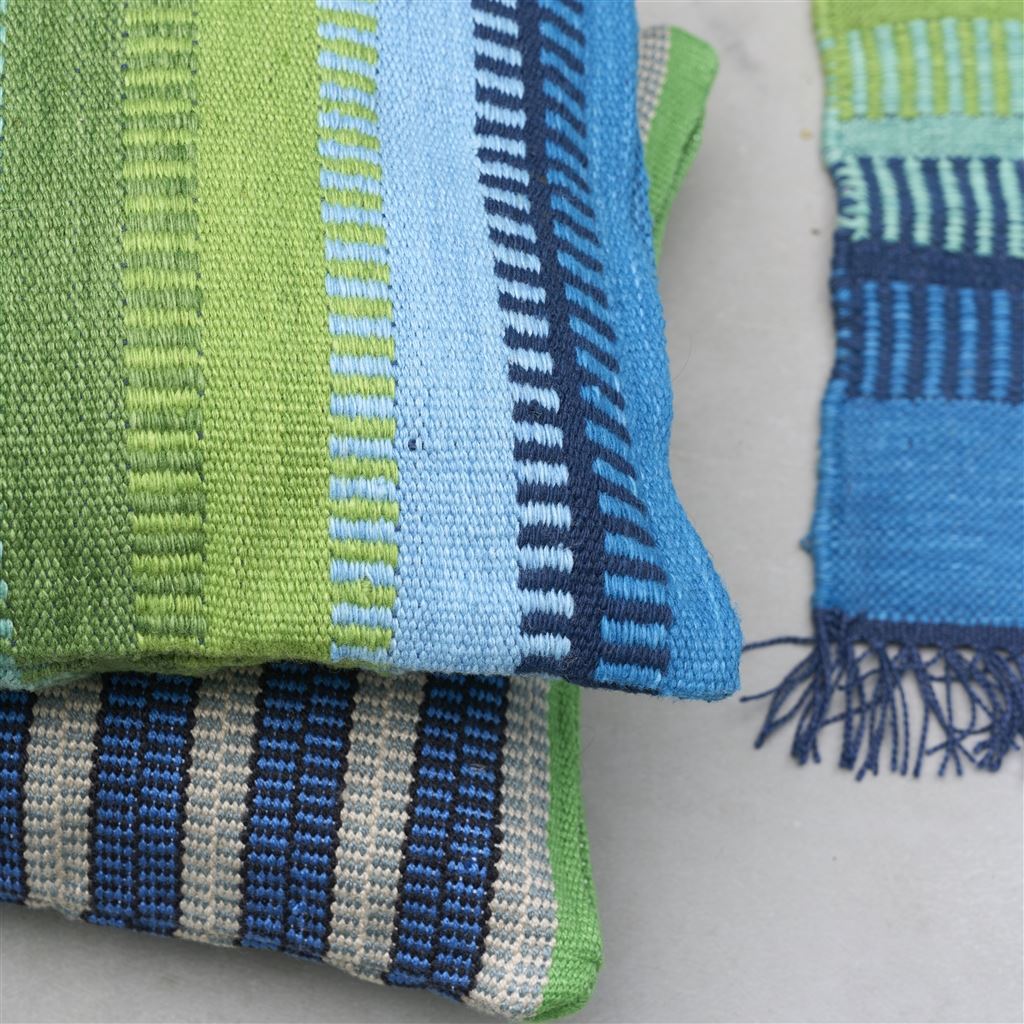 Designers Guild Muturi Cobalt Outdoor Decorative Pillow