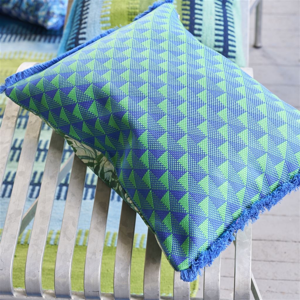Designers Guild Tarakan Emerald Outdoor Decorative Pillow