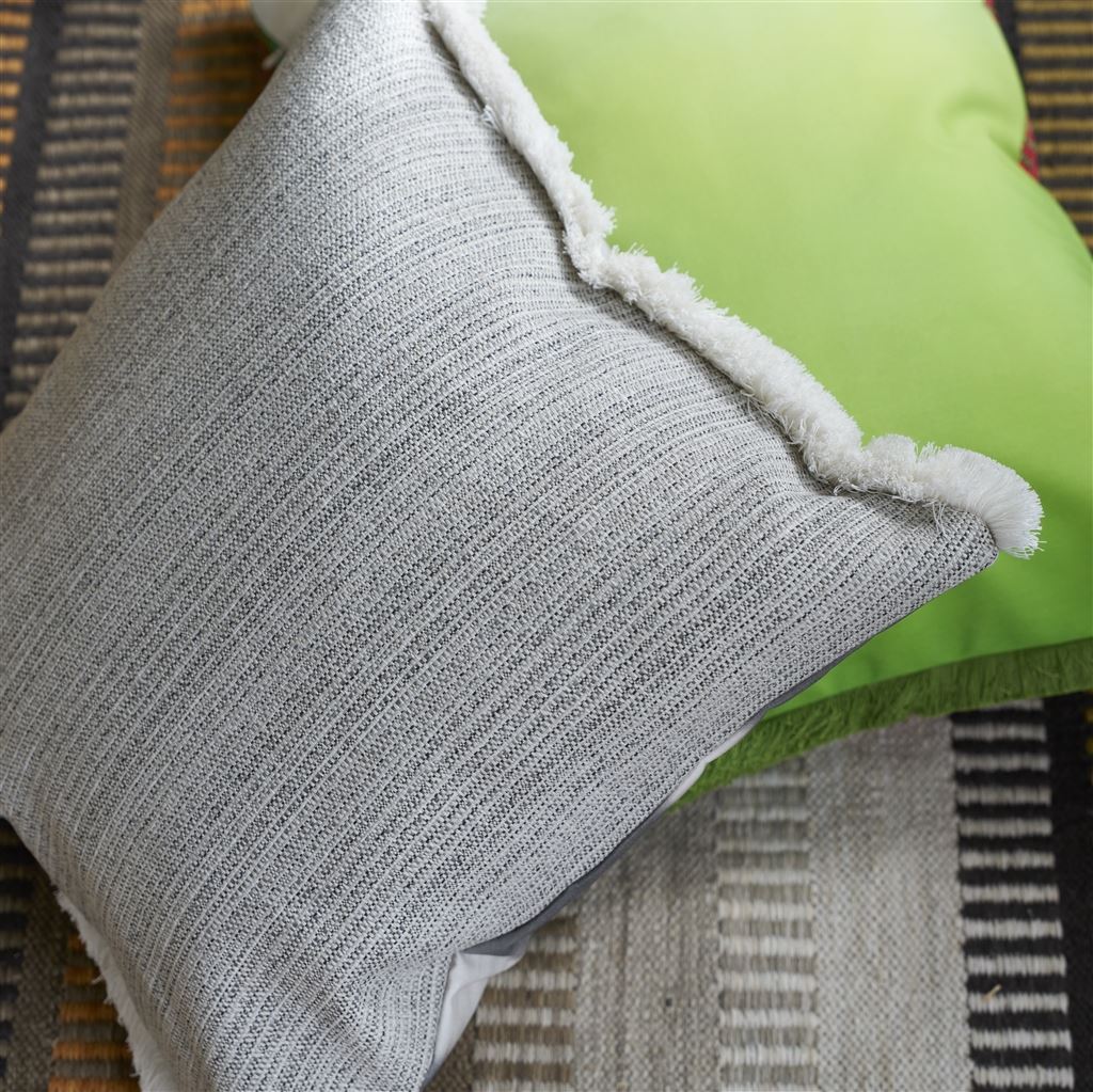 Designers Guild Grayton Graphite Outdoor Decorative Pillow