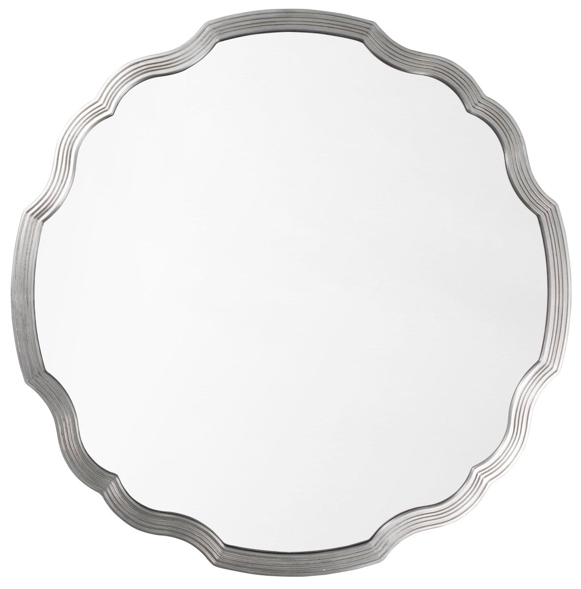 Silver Leaf Round Chippendale Mirror by Mirror Home