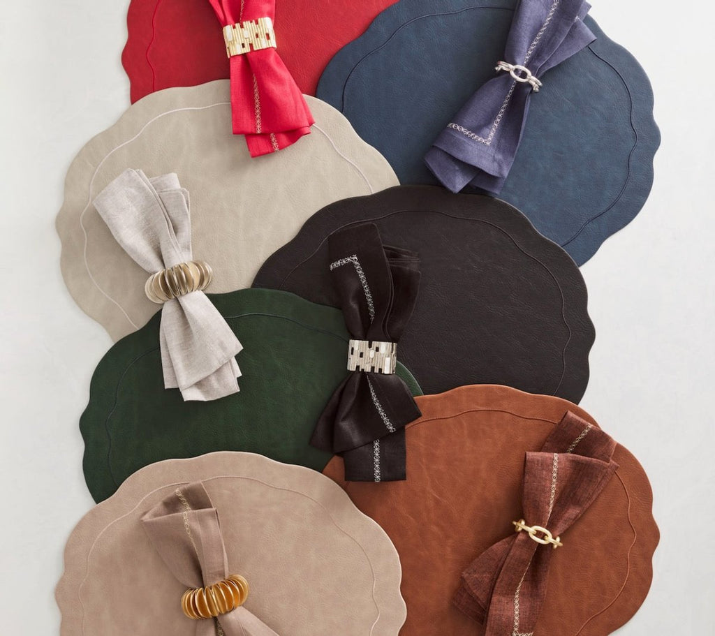 Tailored Placemat in Ruby Red by Kim Seybert