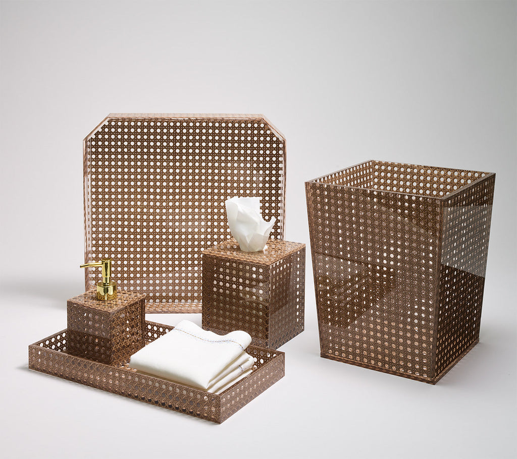 Reed Tray in Brown, 14.5"L x 7.5"W Kim Seybert