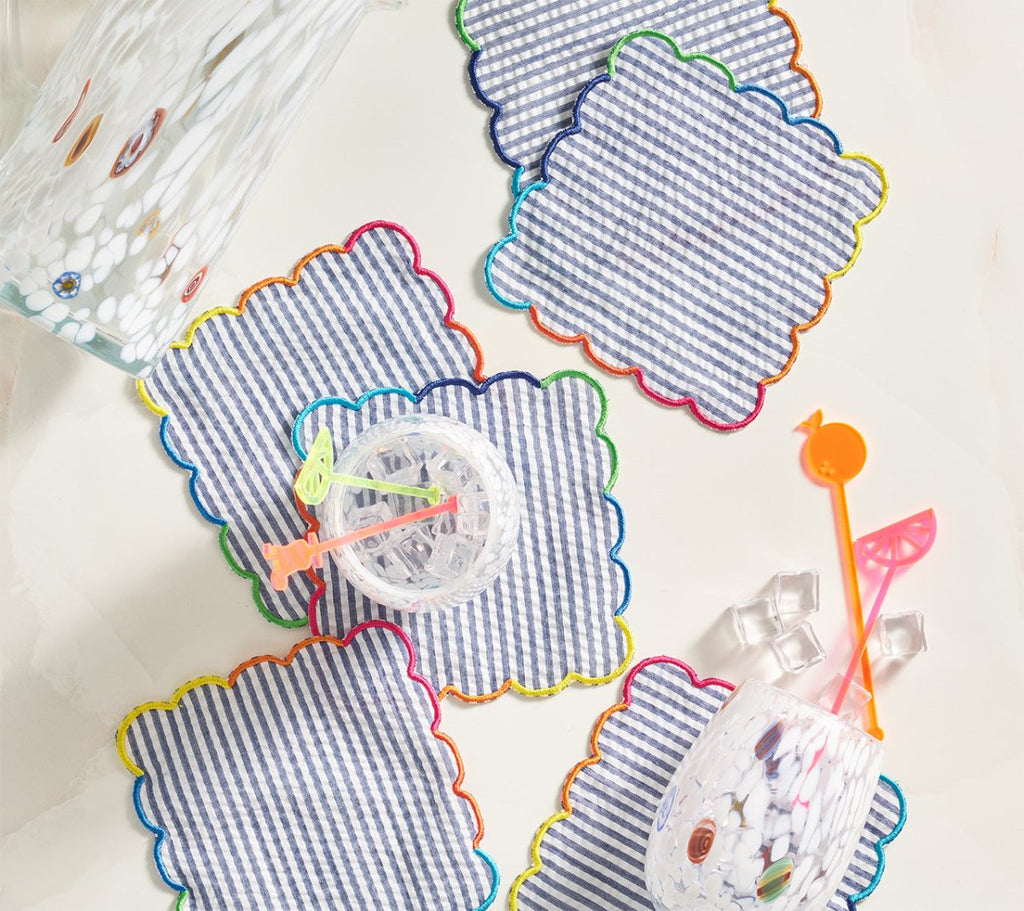 Fiesta Cocktail Napkins in Multi, Set of 6 in a Gift Box by Kim Seybert