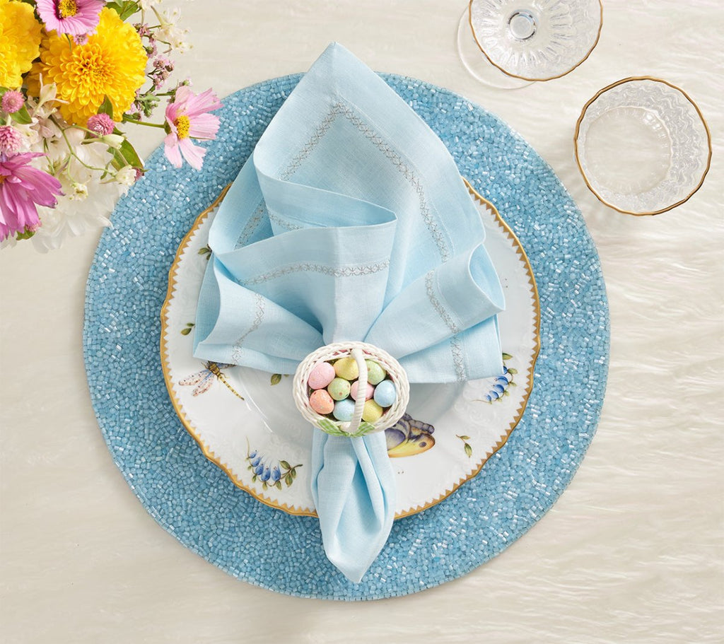 Classic Napkin in Sky Set of 4 by Kim Seybert