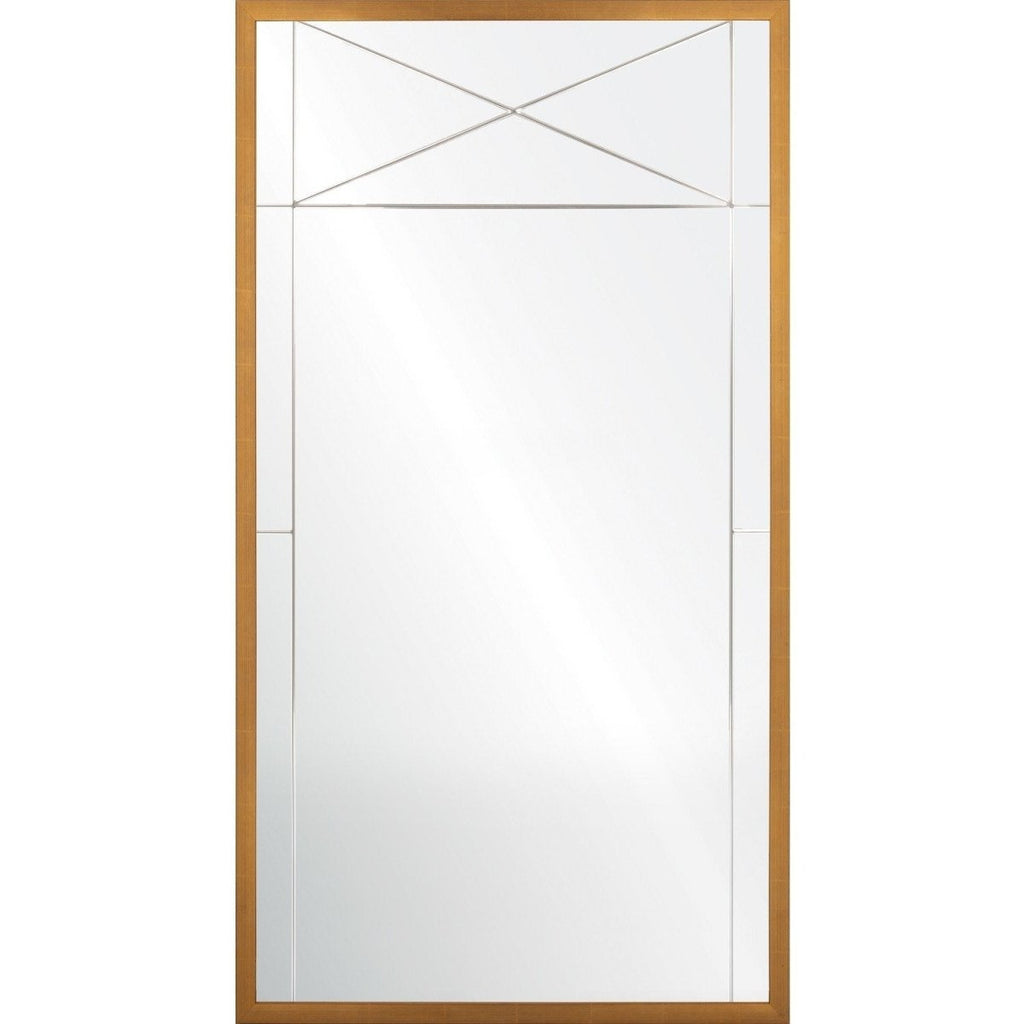 Gold Leaf & Walnut Panel Wall Mirror by Mirror Home