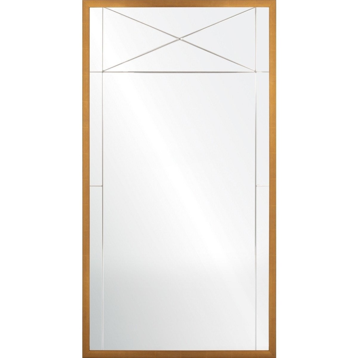Gold Leaf & Walnut Panel Wall Mirror by Mirror Home