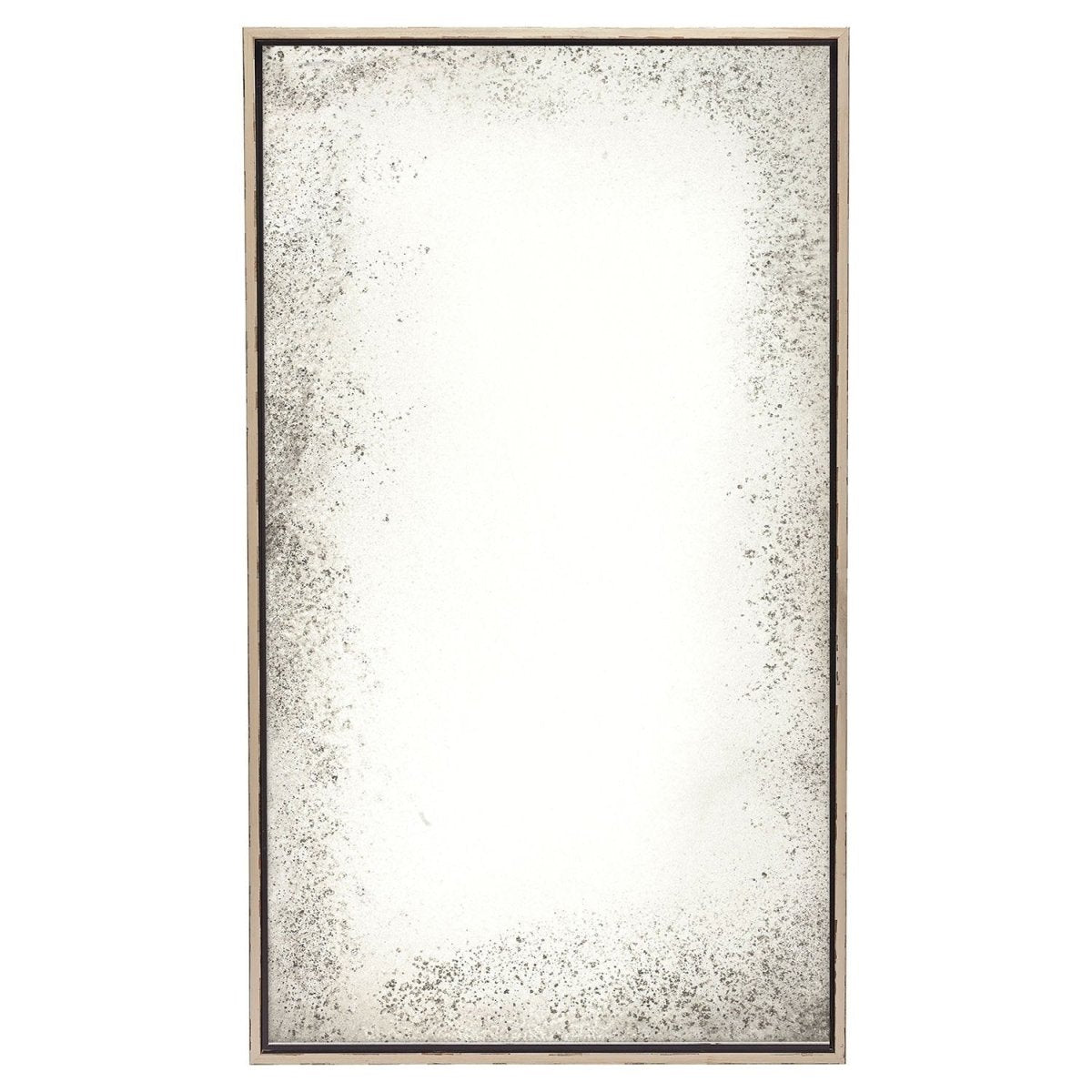 Rustic Silver Leaf Antiqued Floated Mirror by Mirror Home