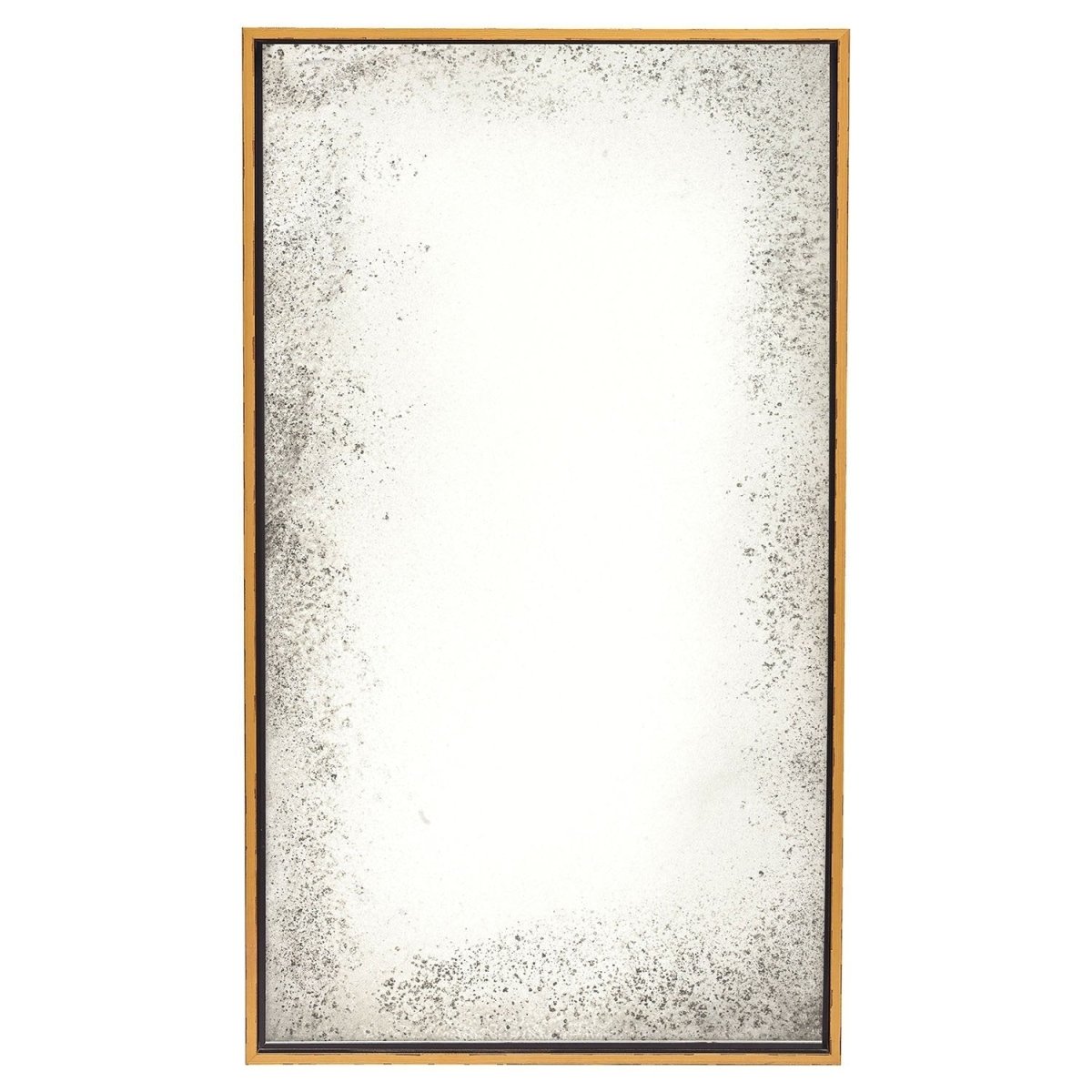 Rustic Gold Leaf Antiqued Floated Mirror by Mirror Home