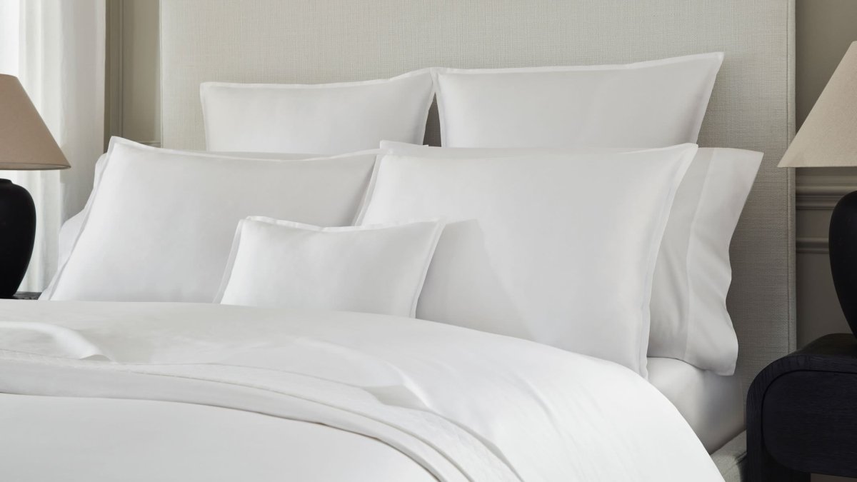 Giza 45 Corto Sateen White Bedding by Sferra