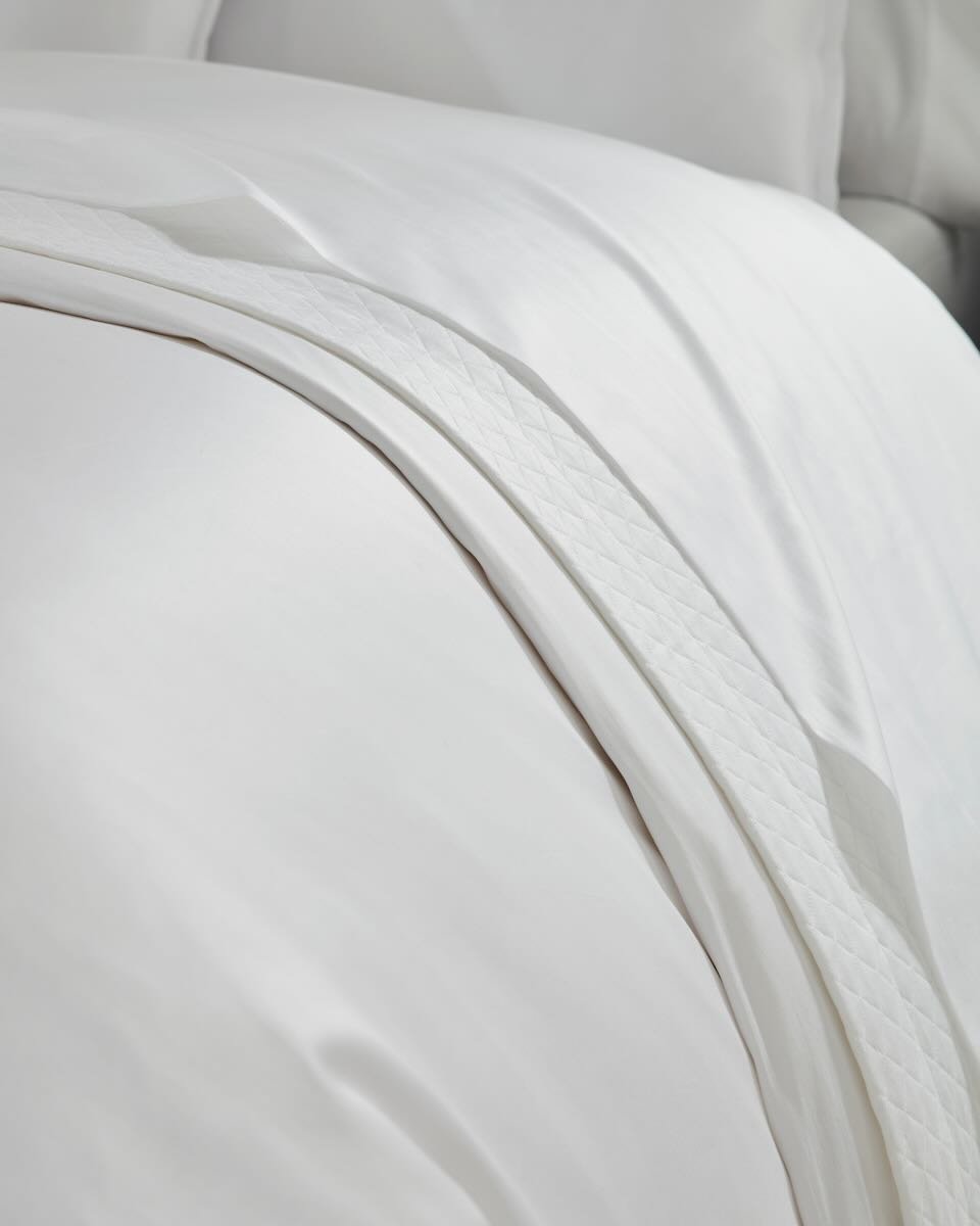 Giza 45 Corto Sateen White Bedding by Sferra