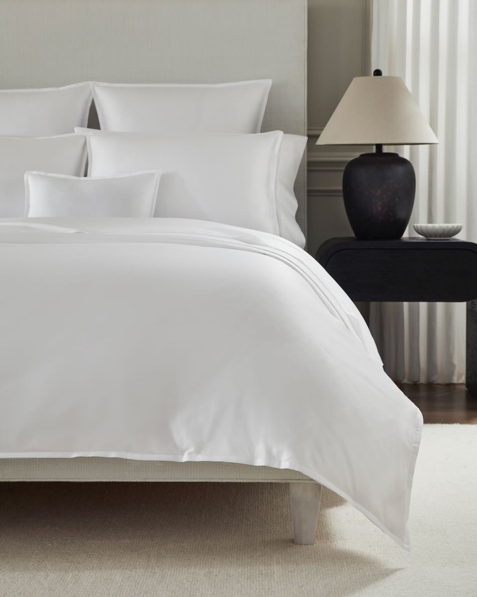 Giza 45 Corto Sateen White Bedding by Sferra
