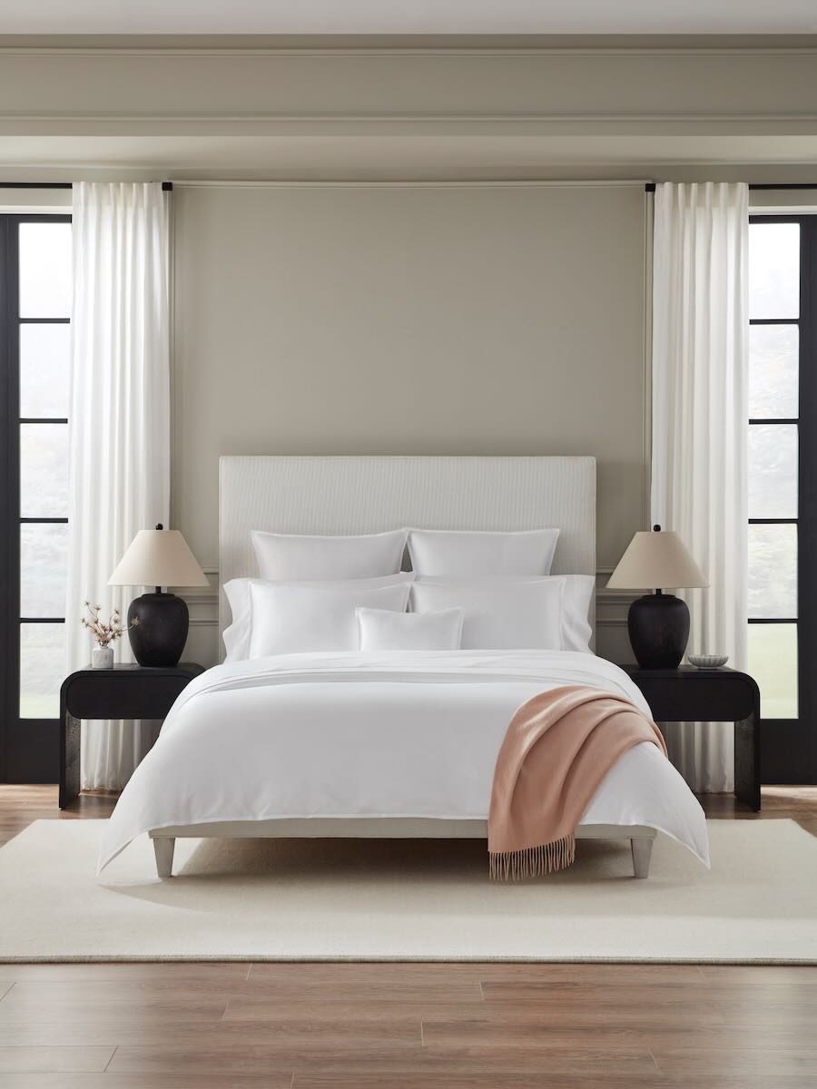 Giza 45 Corto Sateen White Bedding by Sferra