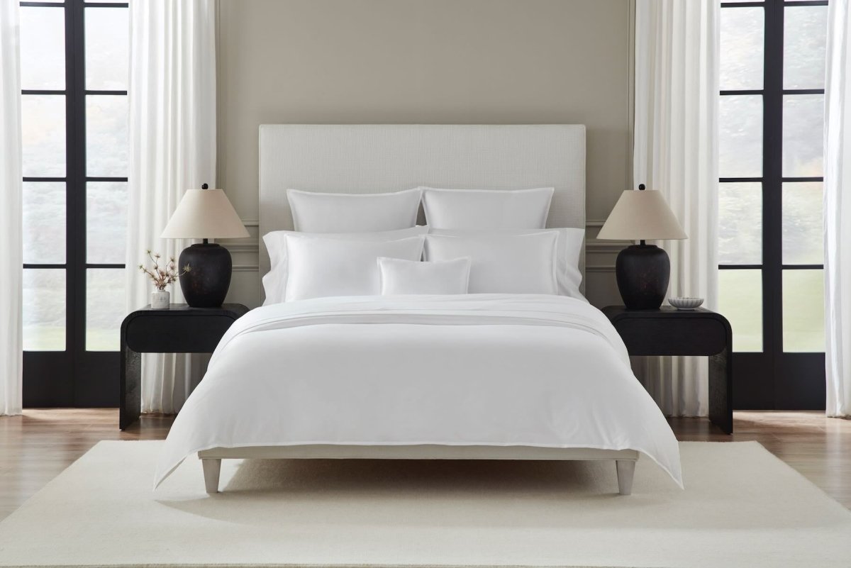 Giza 45 Corto Sateen White Bedding by Sferra