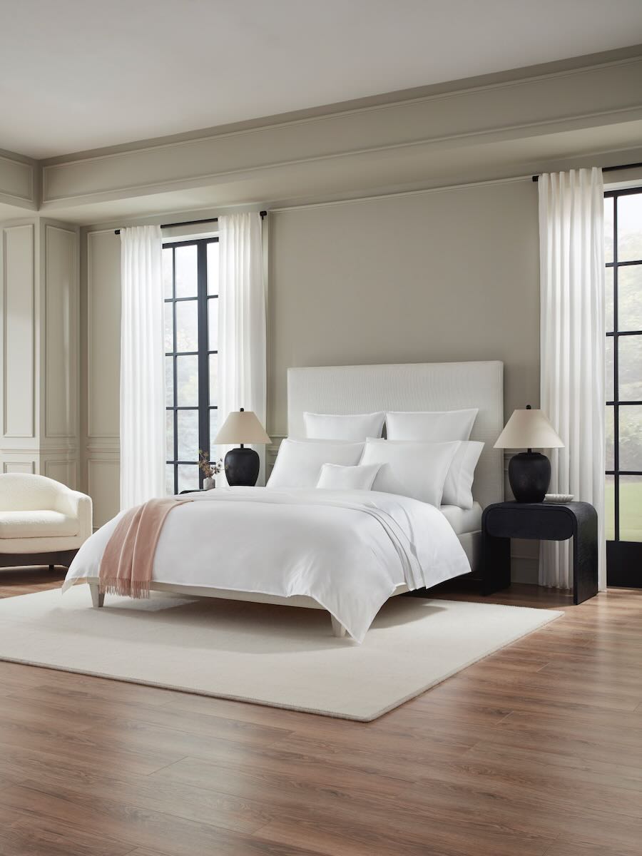 Giza 45 Corto Sateen White Bedding by Sferra