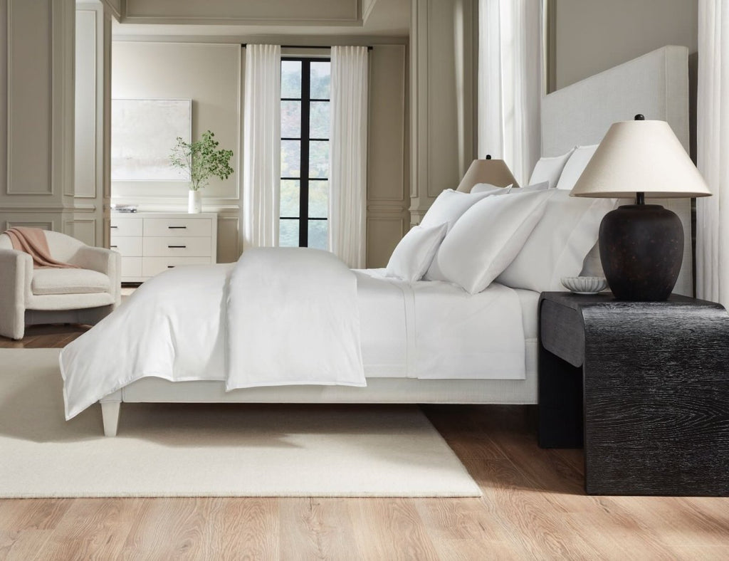 Giza 45 Corto Sateen White Bedding by Sferra