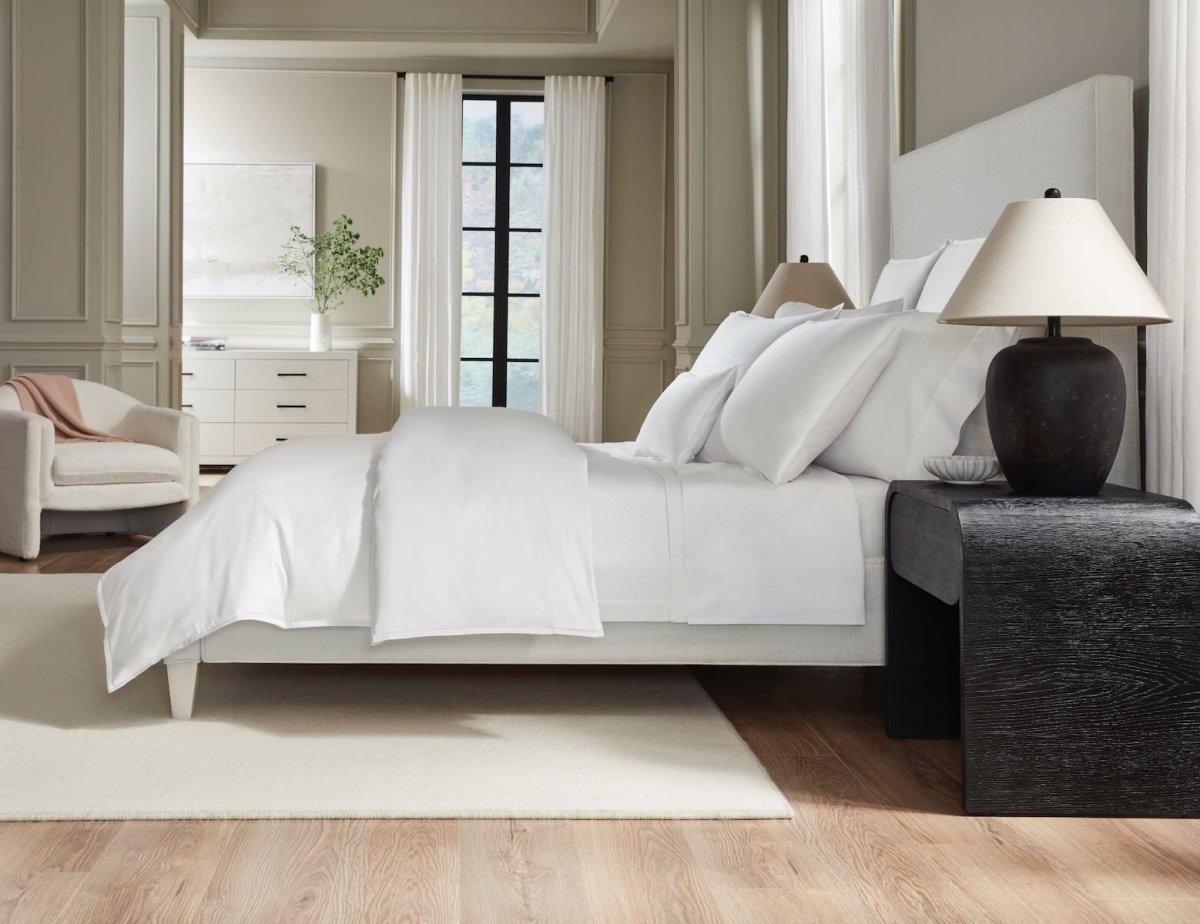 Giza 45 Corto Sateen White Bedding by Sferra