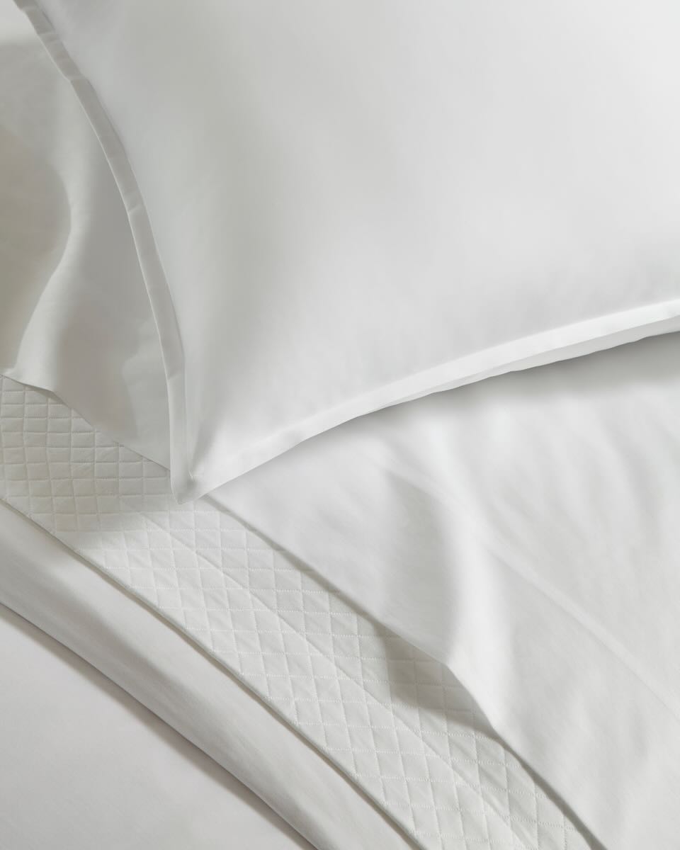 Giza 45 Corto Sateen White Bedding by Sferra