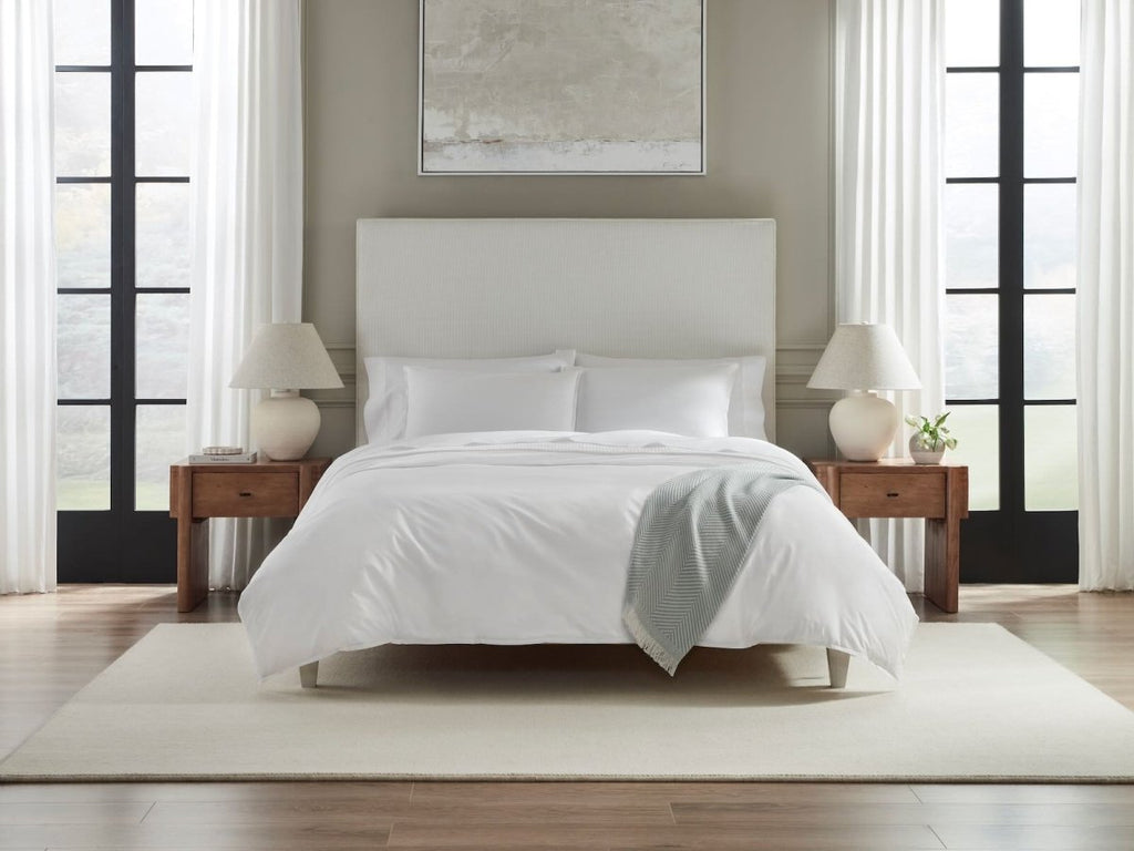 Giza 45 Corto Percale White Bedding by Sferra