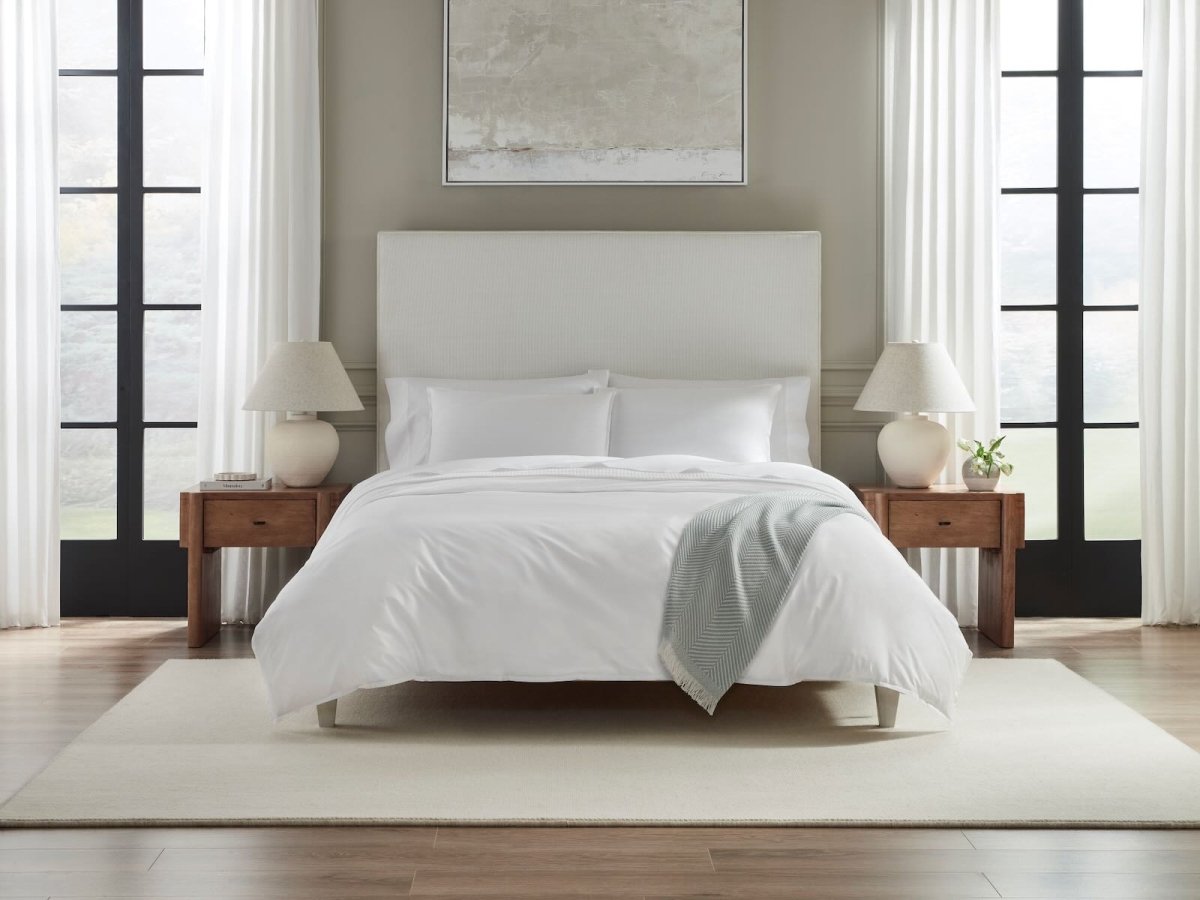 Giza 45 Corto Percale White Bedding by Sferra