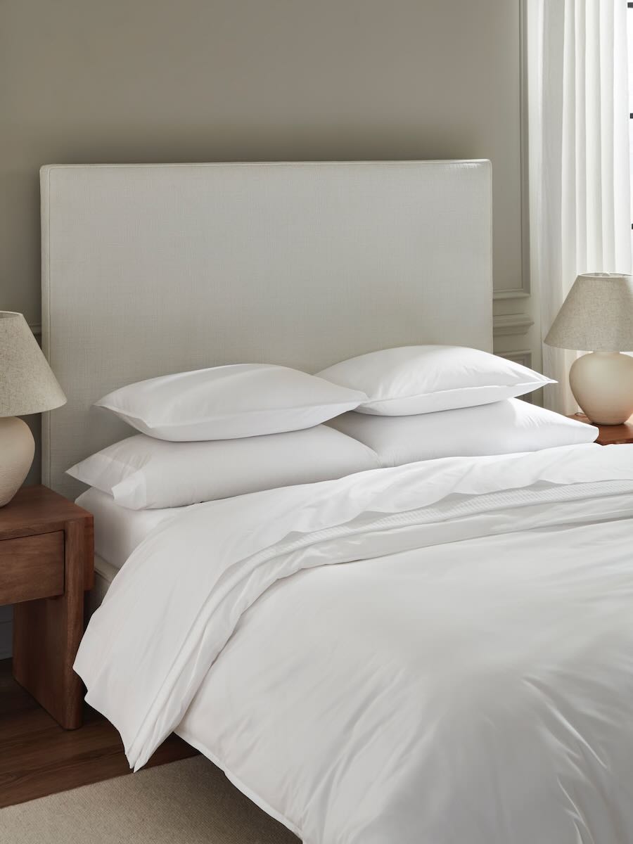 Giza 45 Corto Percale White Bedding by Sferra