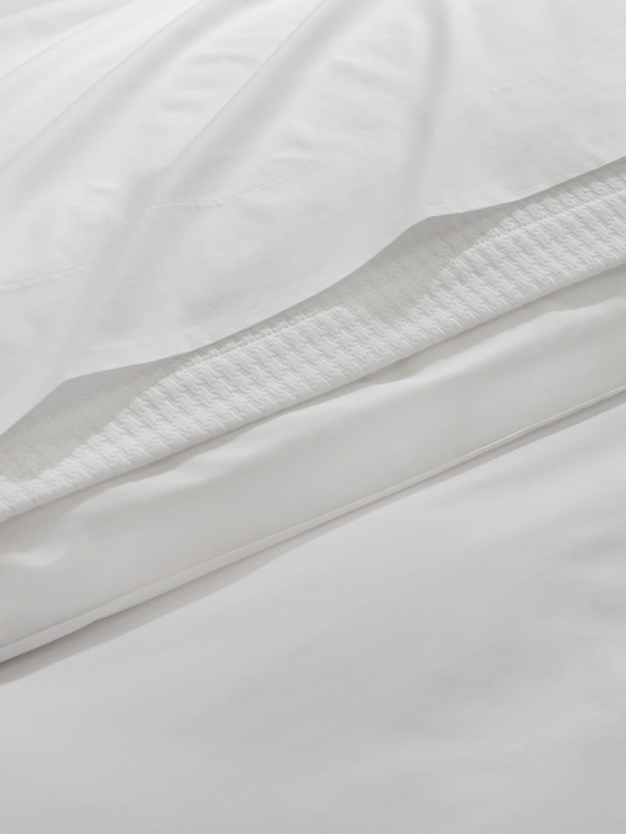 Giza 45 Corto Percale White Bedding by Sferra