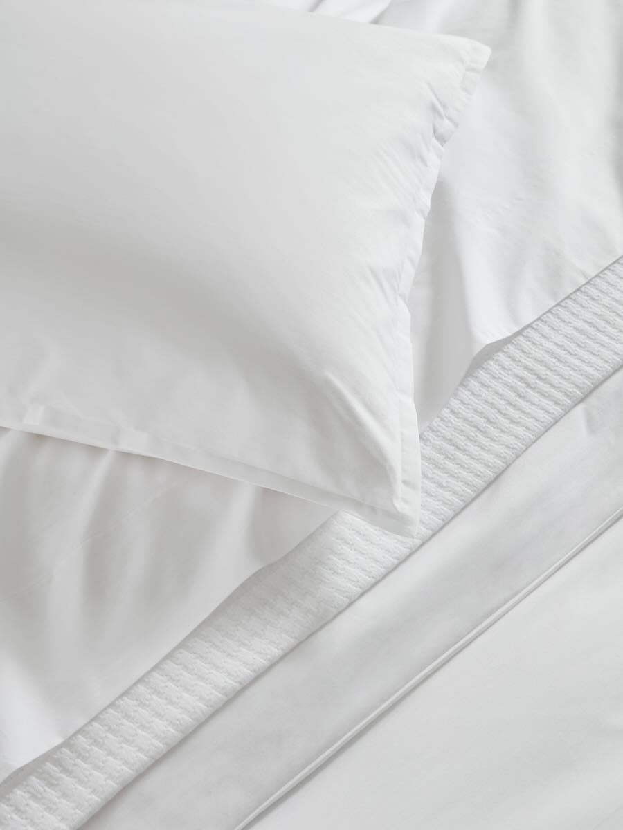 Giza 45 Corto Percale White Bedding by Sferra