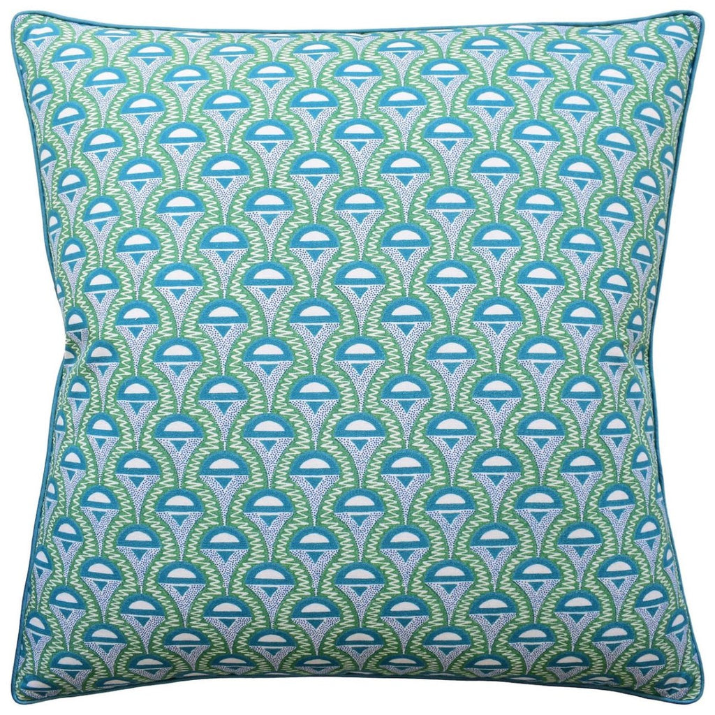 Abelino Green and Peacock Decorative Pillows by Ryan Studio