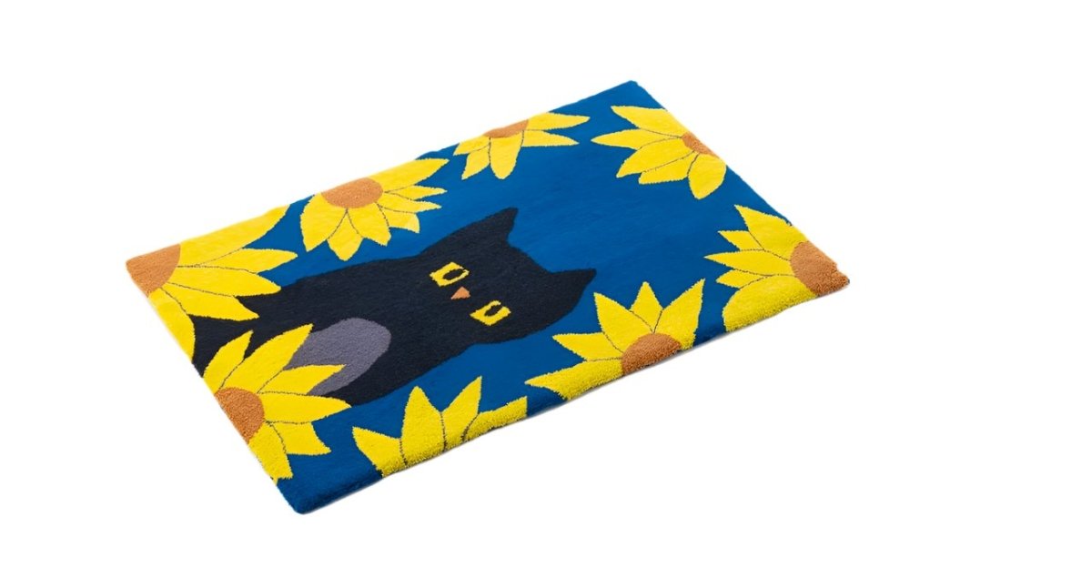 Lea's Cat Cadette Blue 332 Bath Rug by Abyss Habidecor | Limited Edition