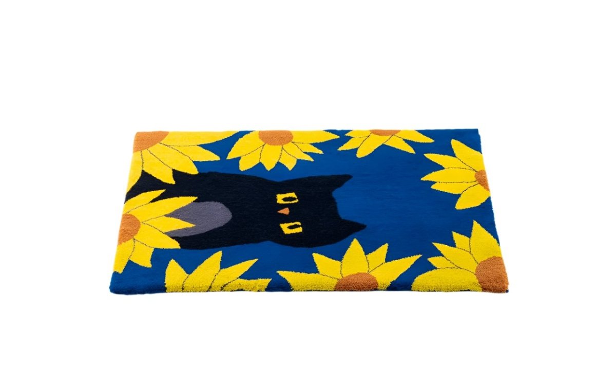 Lea's Cat Cadette Blue 332 Bath Rug by Abyss Habidecor | Limited Edition